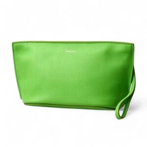 Salvatore Ferragamo Lime Pebbled Leather Accessory